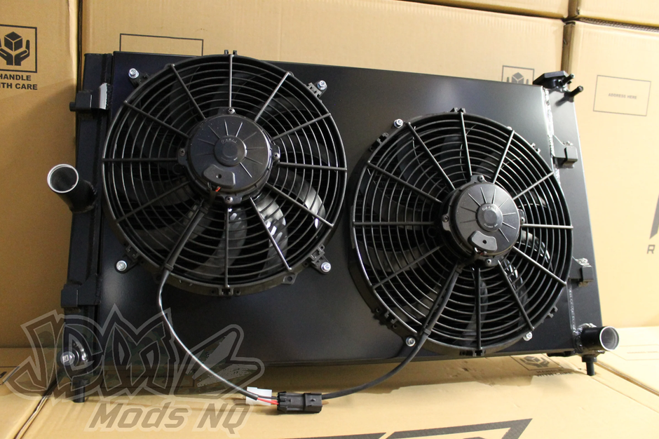 FENIX Full Alloy Radiator & Custom Twin SPAL Fan Shroud - Suits All Holden VZ V8 Engines