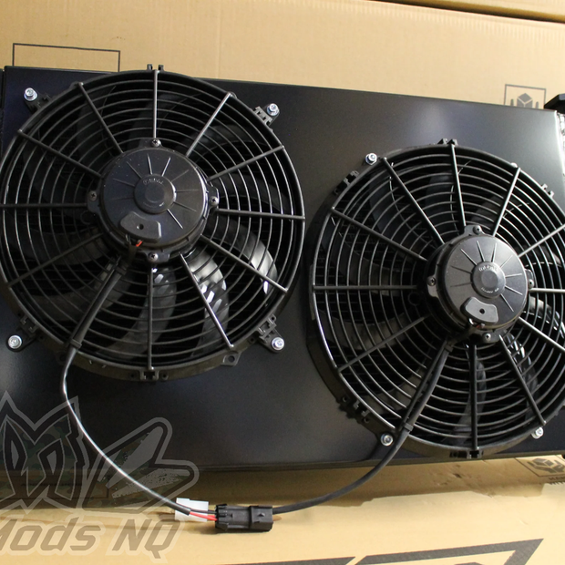 FENIX Full Alloy Radiator & Custom Twin SPAL Fan Shroud - Suits All Holden VZ V8 Engines