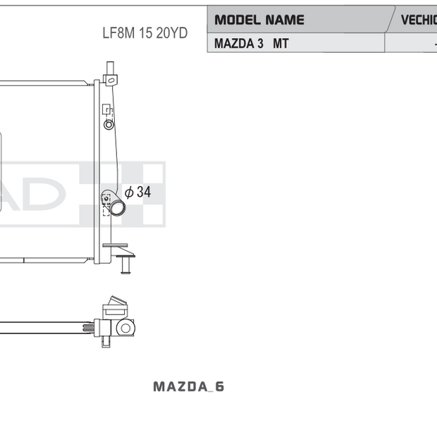 Koyorad Performance Radiator: Mazda 3 BL MPS 2.3L Turbo MT 2009-2014