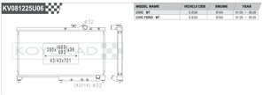 Koyorad Performance Radiator: Honda Civic EG / EK 1991-2000 Non A/C