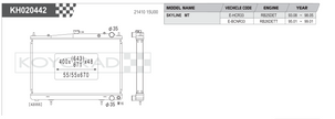 Koyorad Performance Radiator: Nissan Skyline R33 RB25DET / RB26DETT MT 1993-1999