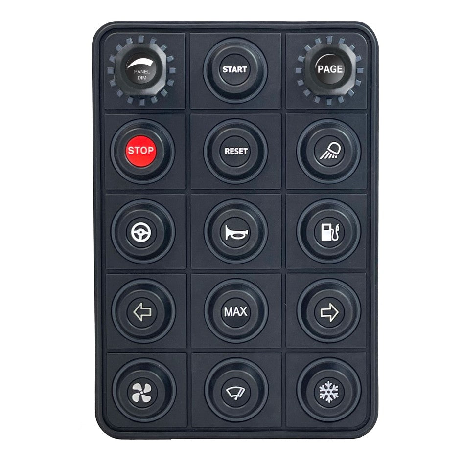 Link CAN Keypad 15 Button + 2 Rotary Encoders 101-0330 – button legends with illumination