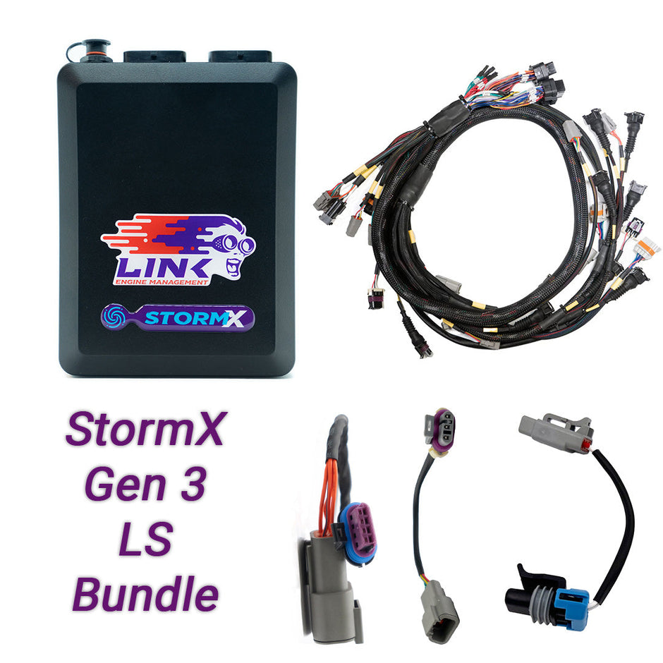Link Gen3 LS Cable Throttle Bundle: G4X StormX ECU + LS Engine Harness bundle 108-9005B – bundle components overview