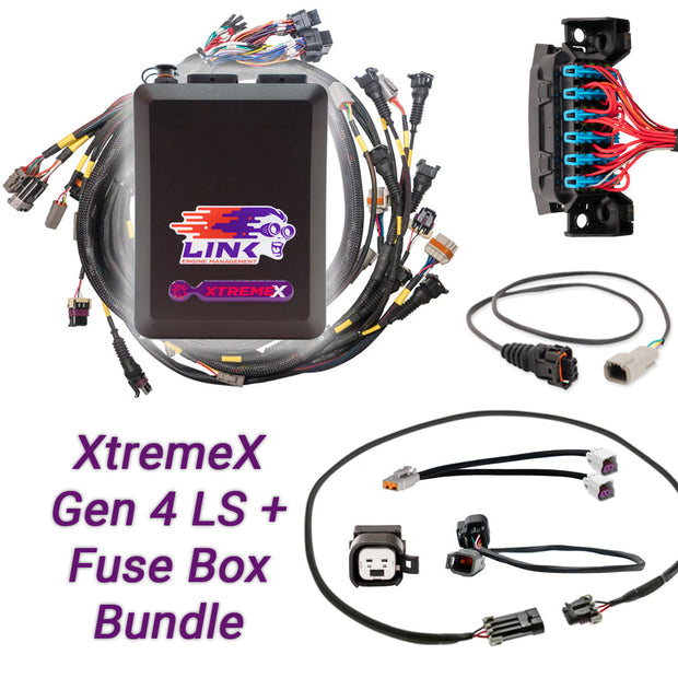 Link Gen4 LS Drive-By-Wire & Fuse Box Bundle: G4X XtremeX ECU + LS Engine Harness bundle 109-9025B – bundle components overview
