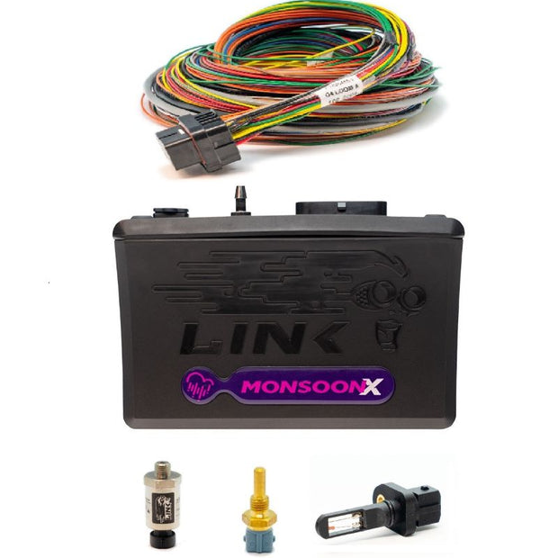 Link G4X Monsoon Wire-In Bundle - ECU + Loom + Sensors 127-9800B – bundle components overview