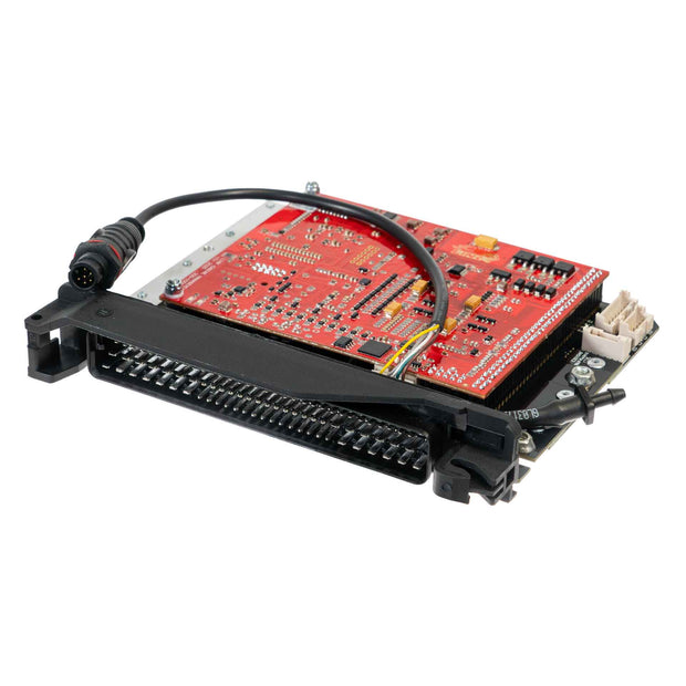 Link G4X E36X Plug-In ECU (BMW E36 M50TUB25) 201-4000 – angled circuit board and factory connector view