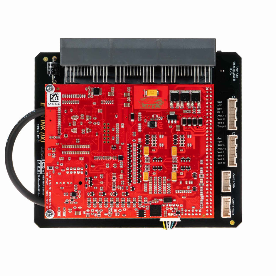 Link G4X EVO9X Plug-In ECU (Mitsubishi EVO IX, E-Throttle) 204-4000 – top circuit board view