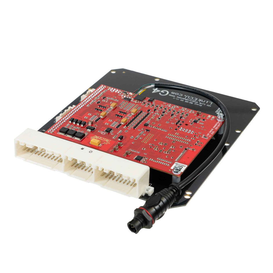Link G4X HC92X Plug-In ECU (Honda Civic 1992-95, Gen 5) 205-4000 – angled circuit board and factory connector view