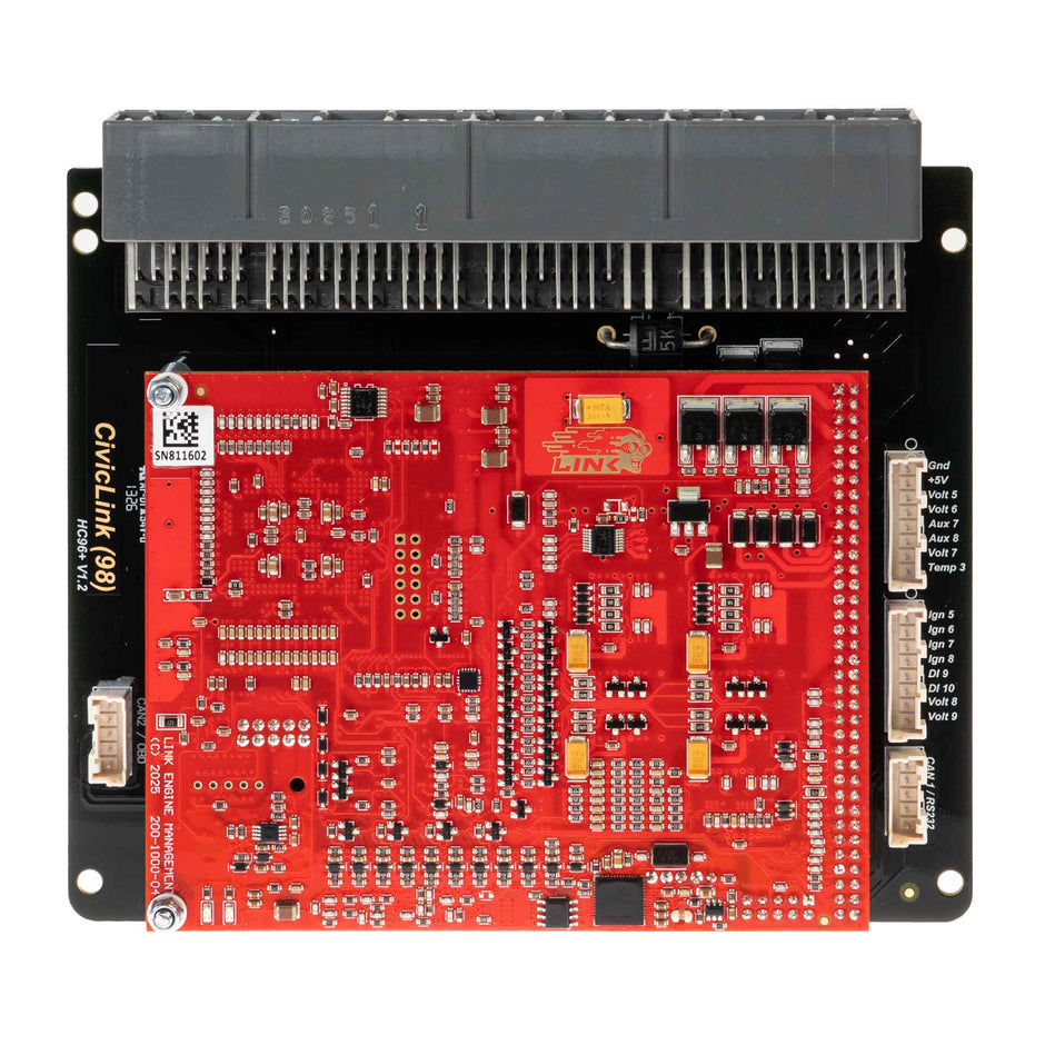 Link G4X HC96X Plug-In ECU (Honda Civic 1996-98, Gen 6) 206-4000 – top circuit board view