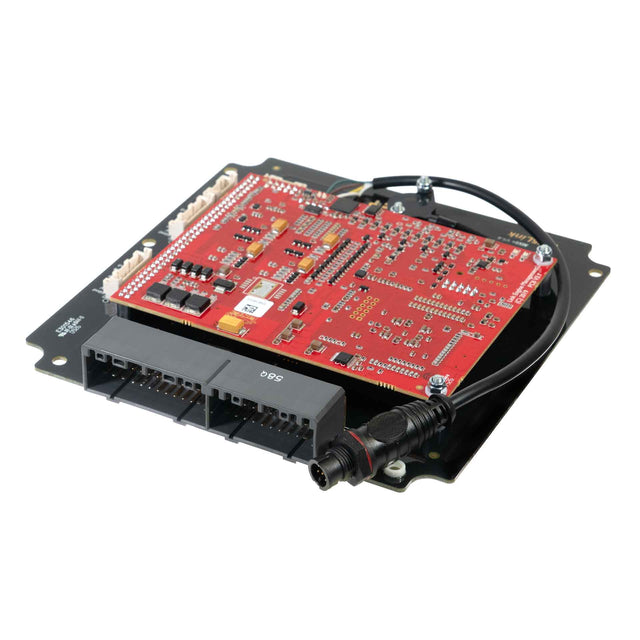 Link G4X MX5NAX Plug-In ECU (Mazda MX-5 NA, 1600-1800) 212-4000 – angled circuit board and factory connector view