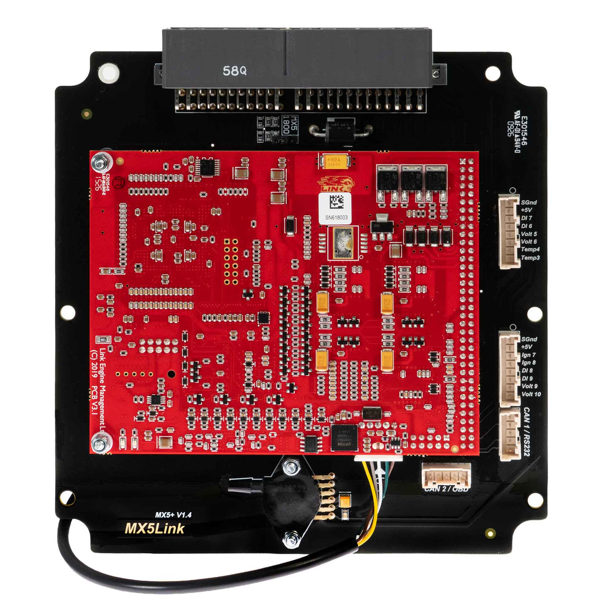 Link G4X MX5NAX Plug-In ECU (Mazda MX-5 NA, 1600-1800) 212-4000 – top circuit board view