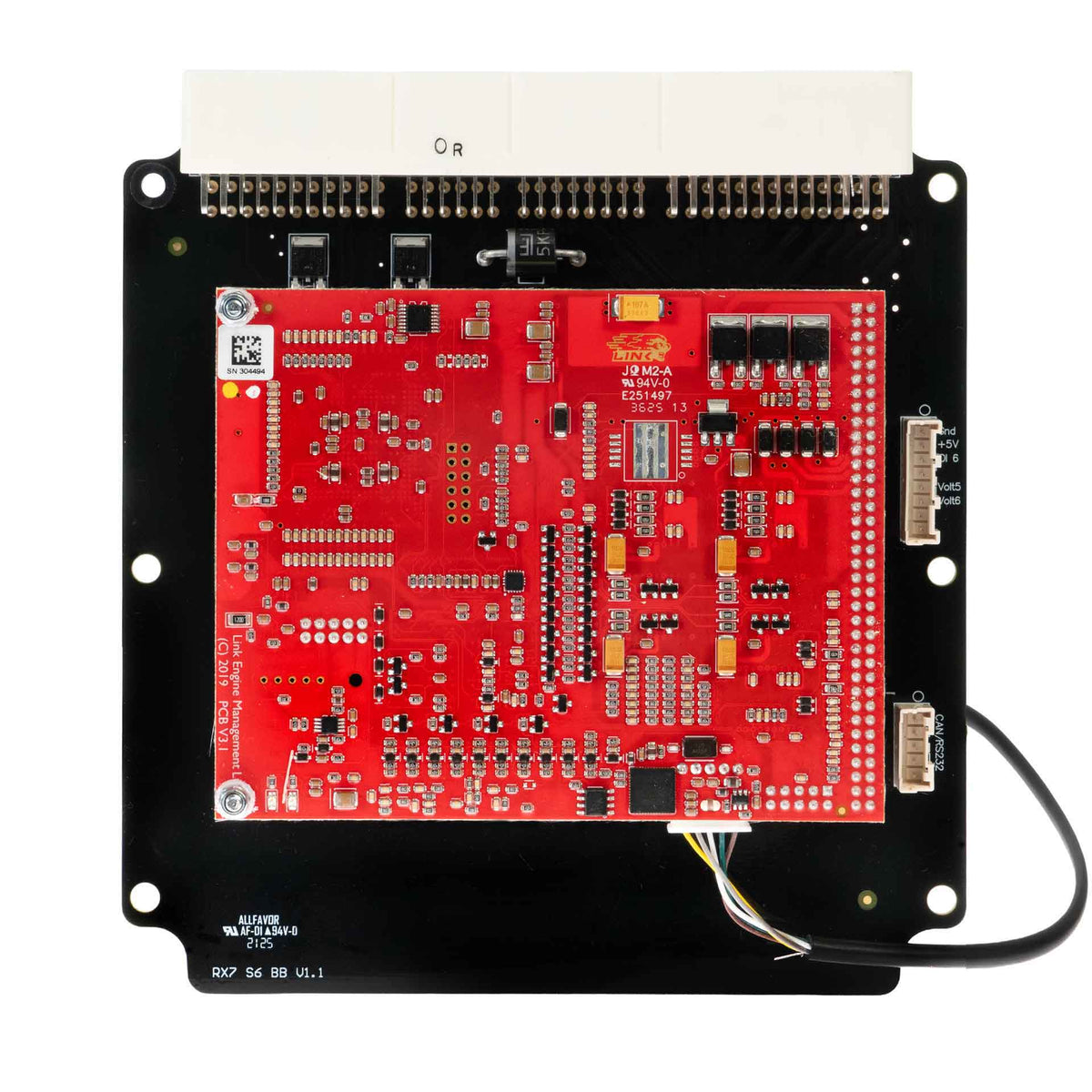 Link G4X RX7S6X Plug-In ECU (Mazda RX-7 Series 6) 218-4000 – top circuit board view