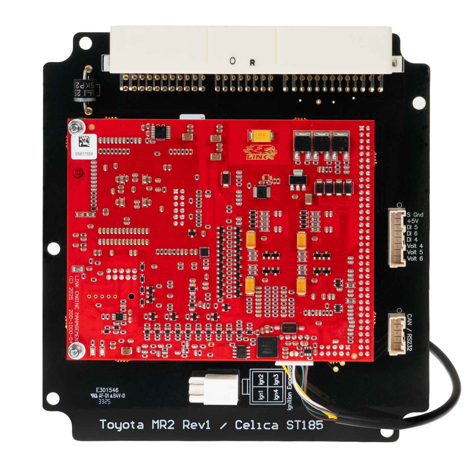 Link G4X TST185X Plug-In ECU (Toyota MR2 V1 & Celica ST185) 221-4000 – top circuit board view