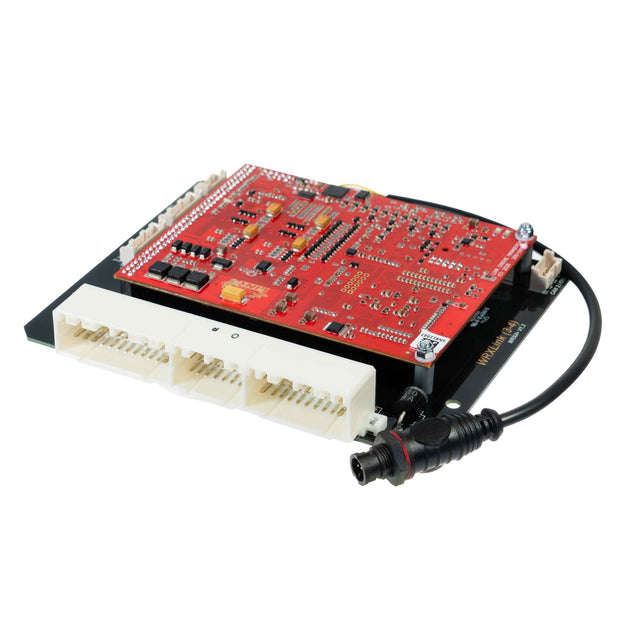 Link G4X WRX4X Plug-In ECU (Subaru WRX & STI V3-4) 227-4000 – angled circuit board and factory connector view