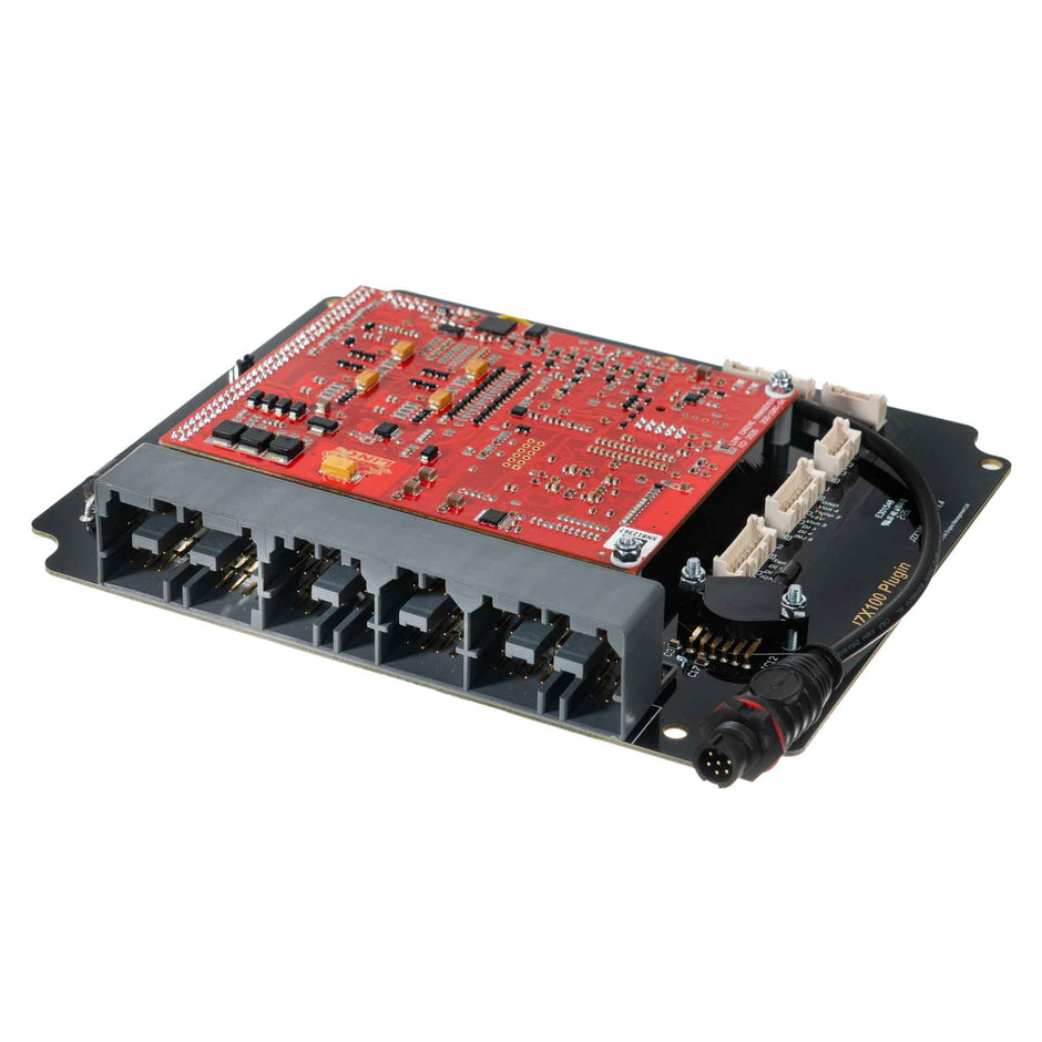 Link G4X JZX100X Plug-In ECU (Toyota JZX100 1JZ-GTE, Gen 6) 232-4000 – angled circuit board and factory connector view