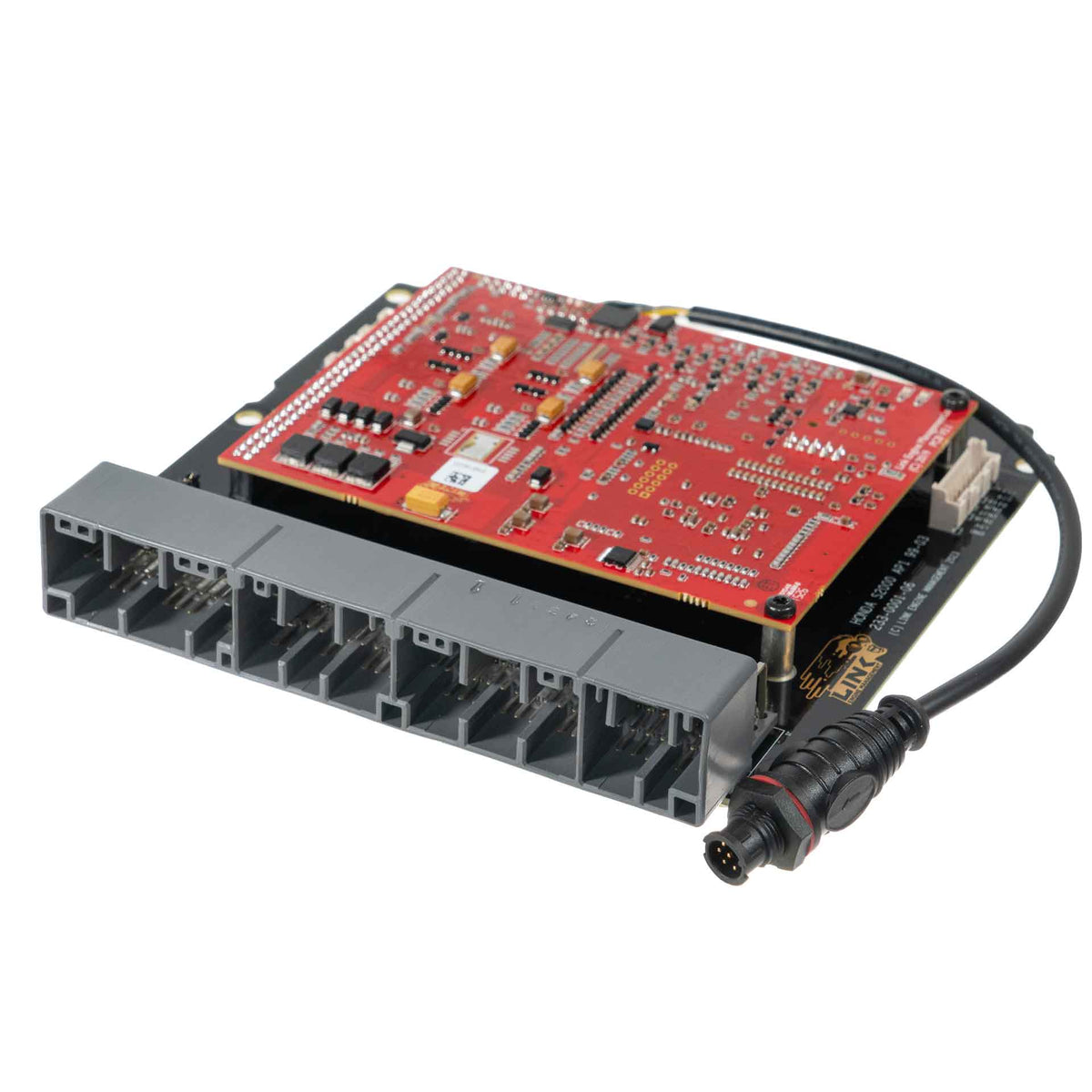 Link G4X S2000X Plug-In ECU (Honda S2000 AP1) 233-4000 – angled circuit board and factory connector view