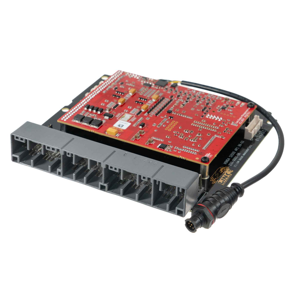 Link G4X S2000X Plug-In ECU (Honda S2000 AP1) 233-4000 – angled circuit board and factory connector view