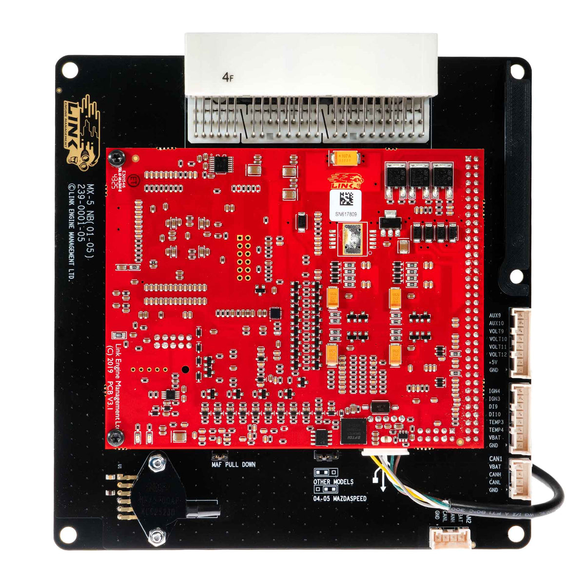 Link G4X MX5NB2X Plug-In ECU (Mazda MX-5 NB2) 239-4000 – top circuit board view