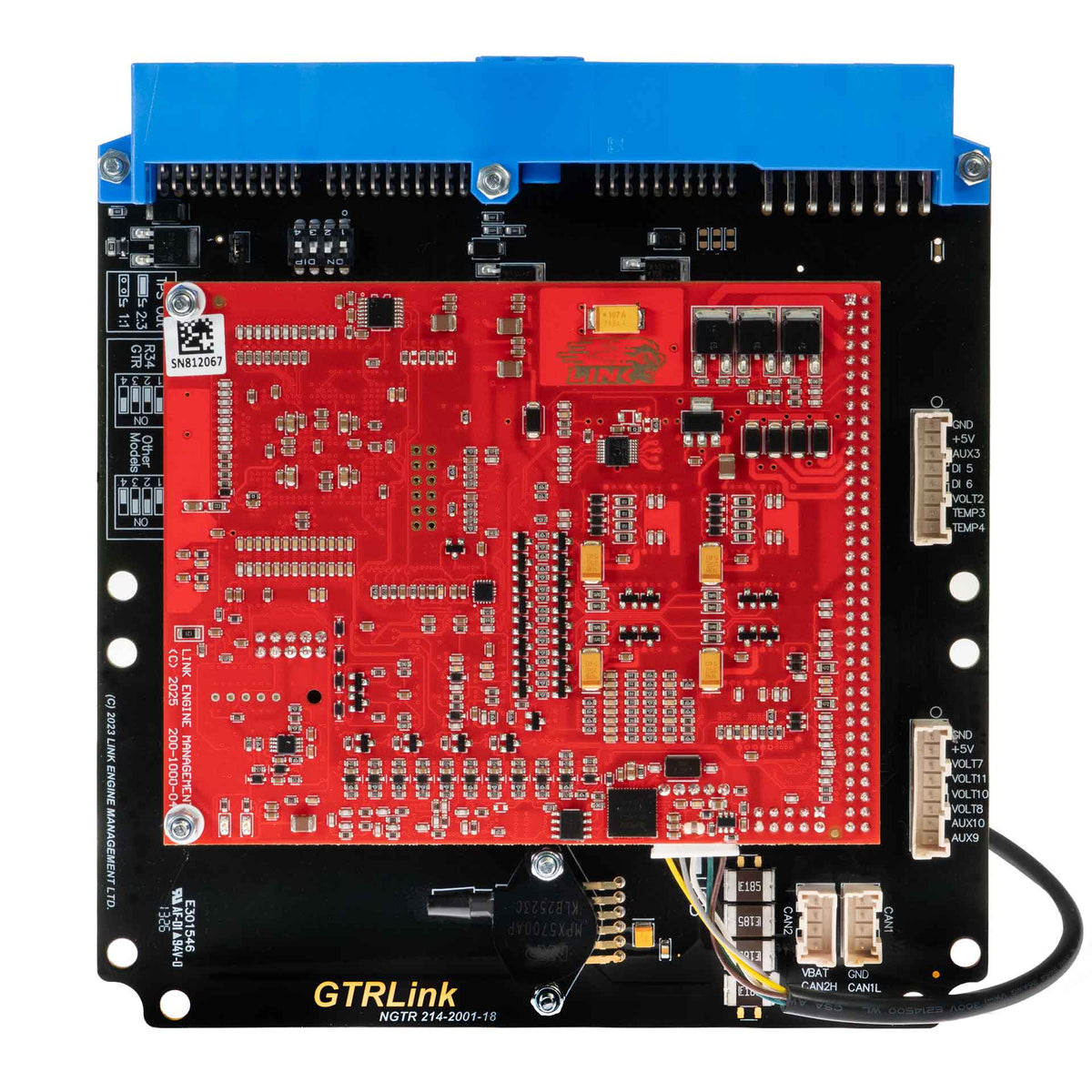 Top view of the Link G4X NGTRX Nissan RB plug-in ECU circuit board