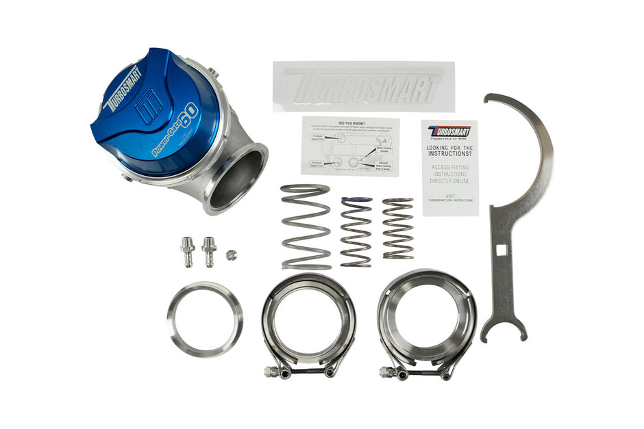 Turbosmart GenV PowerGate60 14psi External Wastegate (Blue) — TS-0555-1011 — view 6