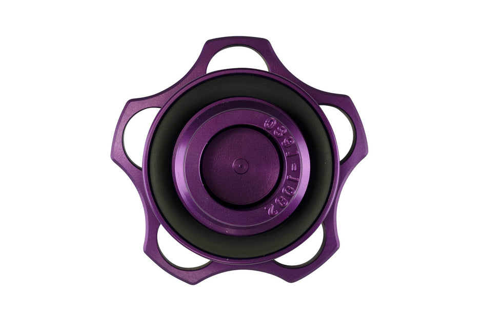 Turbosmart Oil Cap - M32x3.5 - Nissan - Purple — TS-0891-0373 — view 3