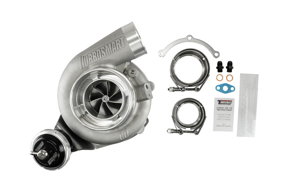 Turbosmart TS-2 Performance Turbocharger (Water Cooled) 6466 V-Band 0.82AR Internally Wastegated — TS-2-6466B-VB082I — view 6