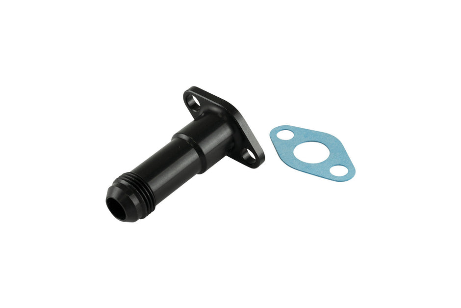 Turbosmart 38.1mm 10AN 75mm Extended Oil Drain Black — TS-199-3008