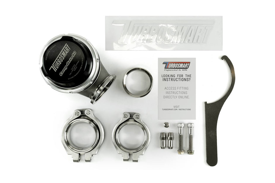 Turbosmart Gen4 CompGate40 7psi External Wastegate (Black) — TS-0505-1006 — view 6