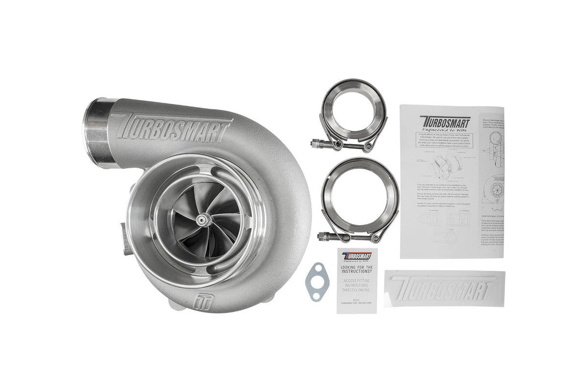 Turbosmart TS-1 Performance Turbocharger 6870 (Kompact) V-Band Reverse Rotation 1.07AR Externally Wastegated — TS-1-6870B-VR107E — view 6