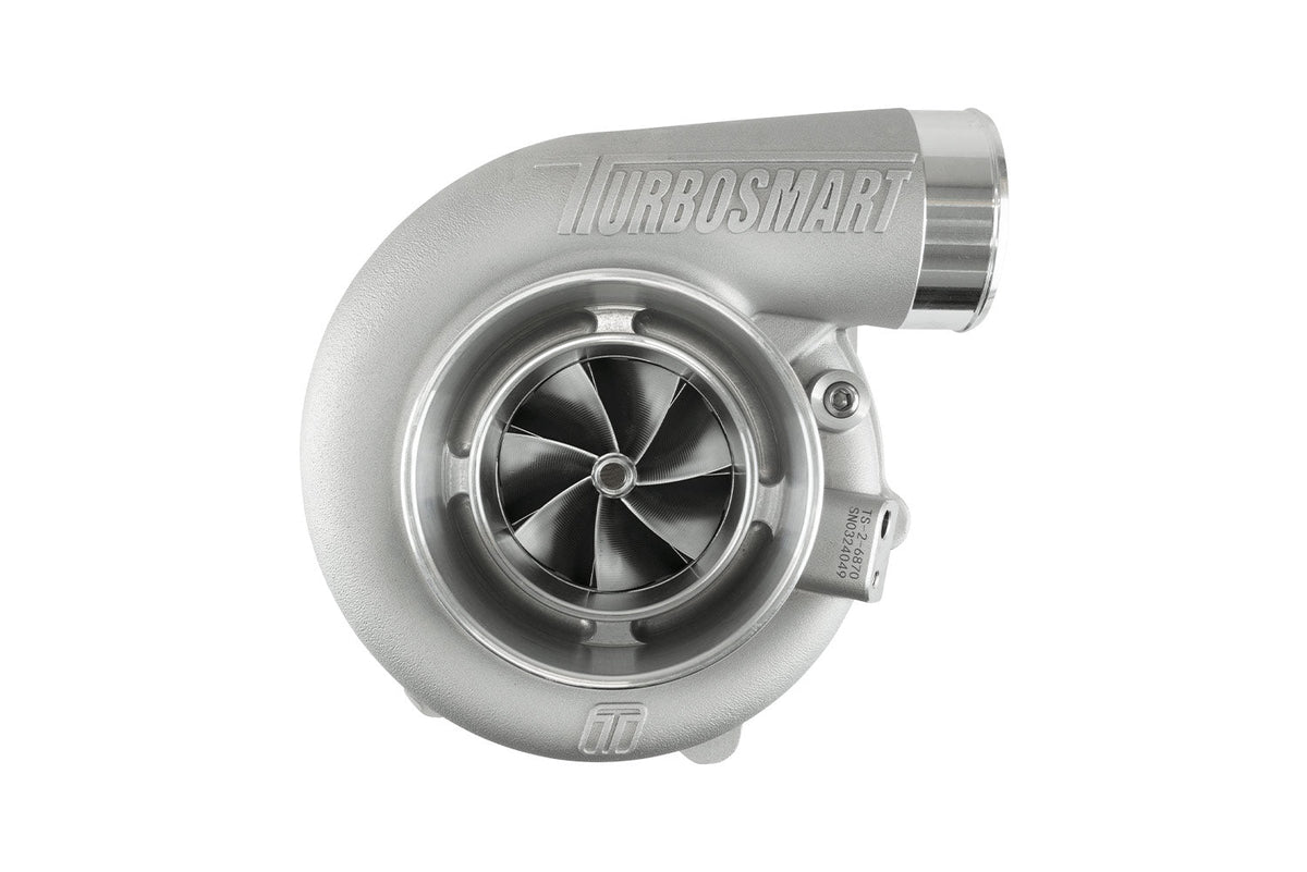 Turbosmart TS-2 Turbocharger (Water Cooled) 6870 (Kompact) V-Band 1.07AR Externally Wastegated — TS-2-6870B-VB107E — view 2