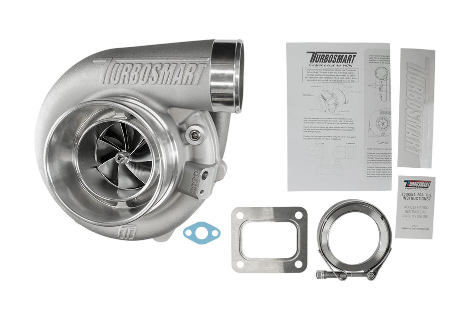Turbosmart TS-2 Performance Turbocharger (Water Cooled) 6466 T4 0.96AR Externally Wastegated — TS-2-6466B-T4096E — view 6