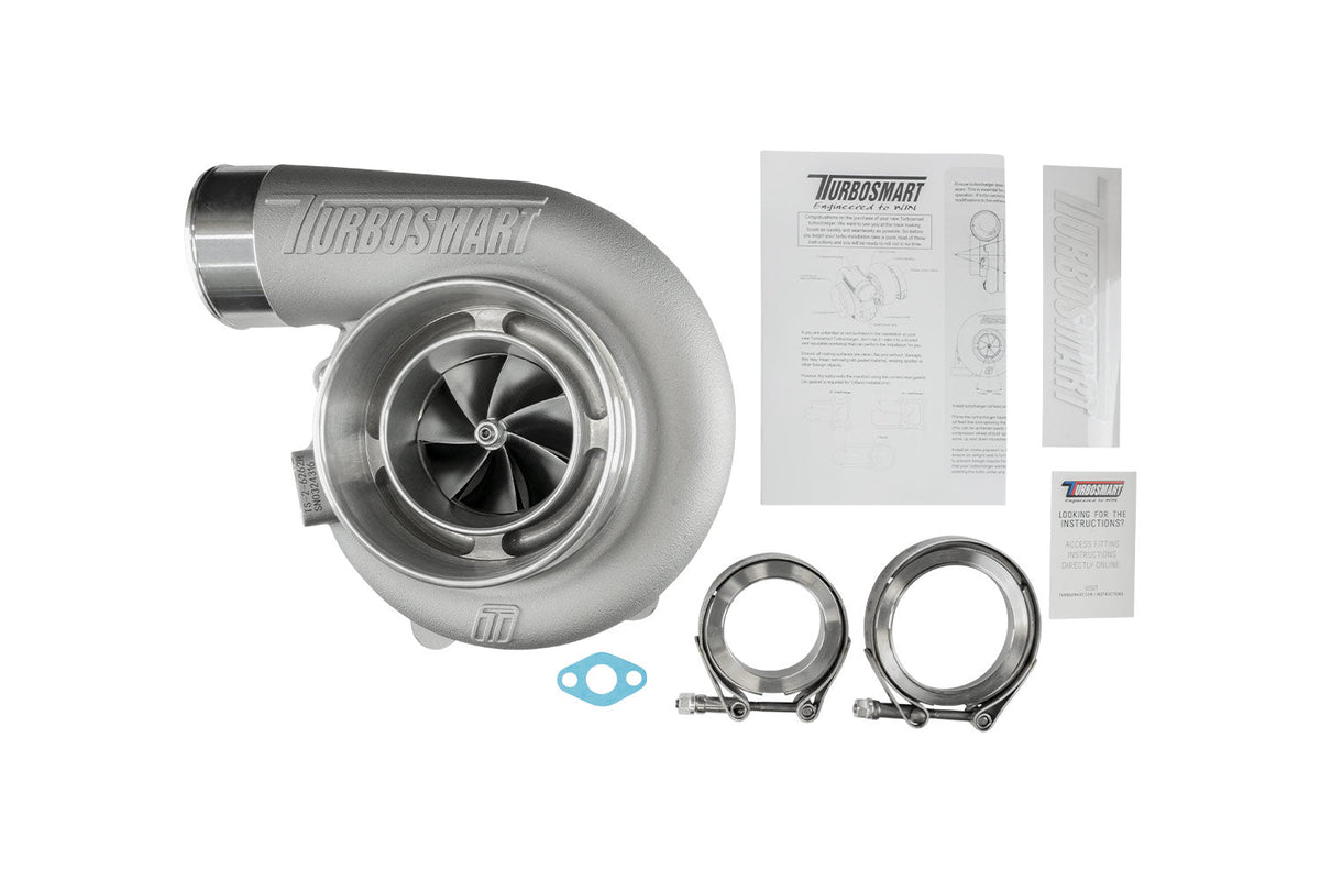 Turbosmart TS-2 Performance Turbocharger (Water Cooled) 6262 V-Band Reverse Rotation 0.82AR Externally Wastegated — TS-2-6262B-VR082E — view 6