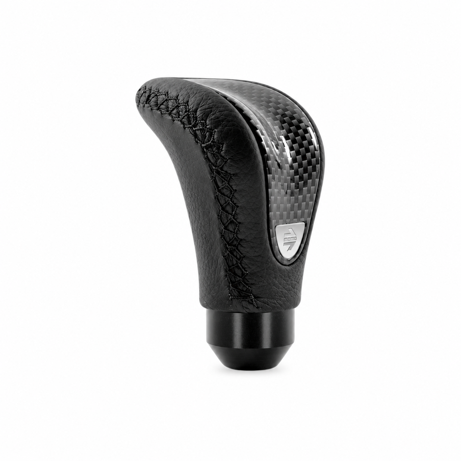 MOMO Combat Evo Black/Carbon Shift Knob on white background