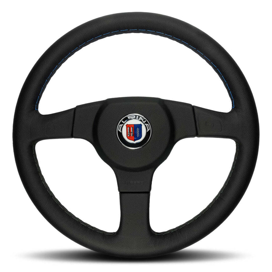 Alpina x MOMO 3 Spoke Black Leather 360mm Steering Wheel
