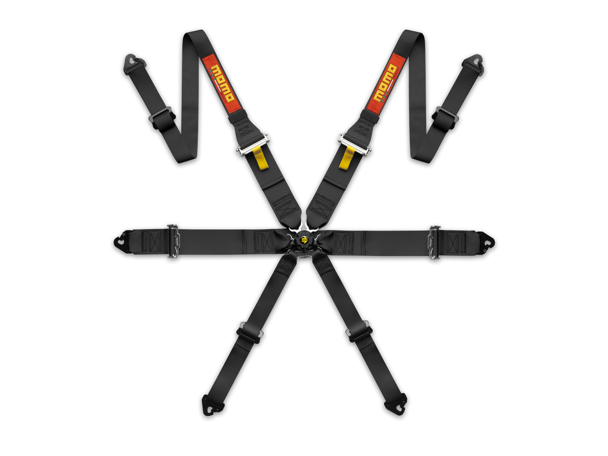 MOMO Pro Driver 2/3-Inch 6-Point Racing Harness Black