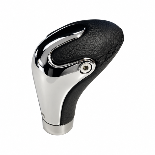 MOMO Tomawahk Chrome Black Leather Gear Knob - product view 2