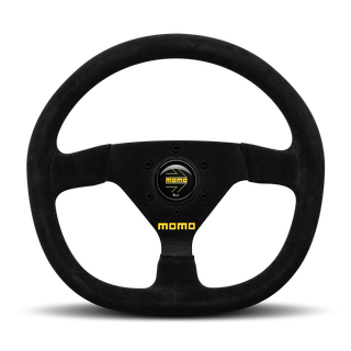 MOMO MOD 88 320mm black suede steering wheel with flat bottom