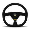 MOMO MOD 88 320mm black suede steering wheel with flat bottom