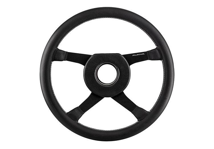 Alpina x MOMO 4 Spoke Black Leather 380mm Steering Wheel