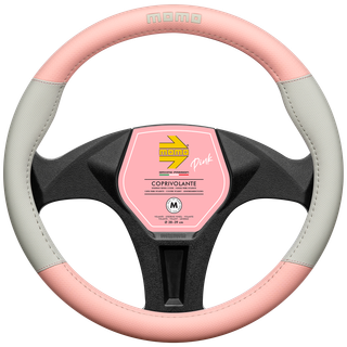 MOMO Carbon Pink/Grey Steering Wheel Cover (M) — manufacturer product photograph